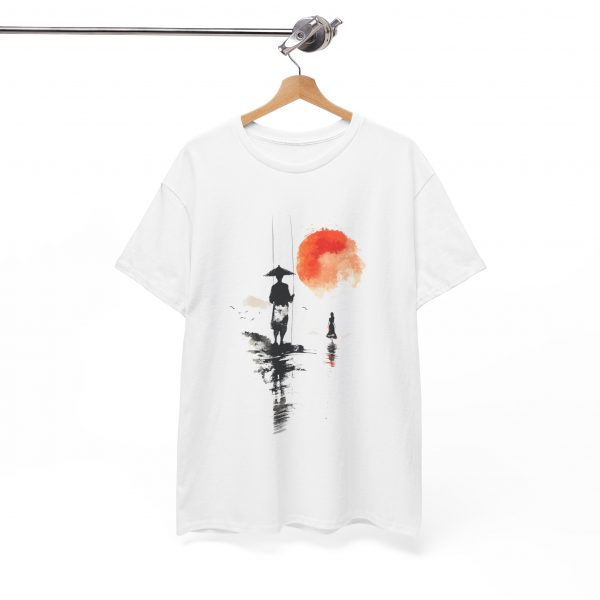 Minimalist Fisherman Chinese Inspired Graphic Tee - Image 3