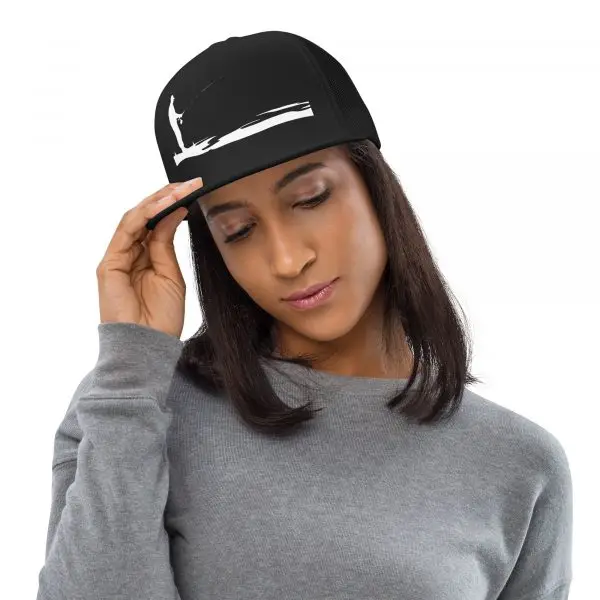 Minimalist Fishing Design Trucker Cap - Image 2