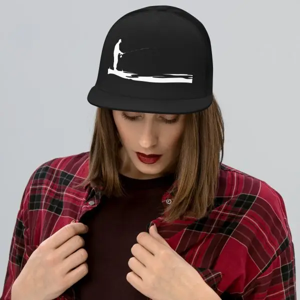Minimalist Fishing Design Trucker Cap - Image 4